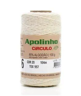 20 APOLINHO 6 пряжа (85% бавовна , 15%інші волокна 100гр. 101м.), натуральний 1077973 фото