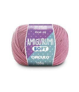 3087 AMIGURUMI SOFT пряжа (55% акрил, 45% бавовна, 65гр. 150м. ), рожевий 1075882 фото