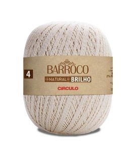 20 BARROCO BRILHO 4 SILVER пряжа SILVER (98%бавовна, 2 % металік, 400гр. 657м. ), молочний 1075730 фото