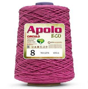 6122 APOLO ECO 8 пряжа (85% бавовна, 15% волокна, 600гр, 457м 1шт), темно-рожевий 1081358 фото