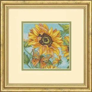 70-65228 Набір для вишивання хрестом &laquo;Sunflower garden//Соняшниковий сад&raquo; DIMENSIONS 1077686 фото