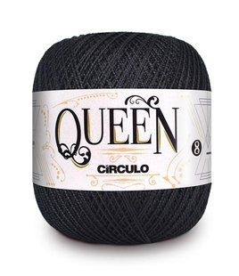 8990 QUEEN 8 пряжа (100% єгіпет.бавовна, 100гр. 678м. ), чорний 1076299 фото