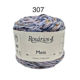 307 Meia Print пряжа (70% мериносова вовна 30% поліамід), колір Різнокольоровий 50 г моток ROSARIOS 1082655 фото
