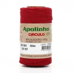 3581 APOLINHO 6 пряжа (85% бавовна , 15%інші волокна 100гр. 101м.), червоний 1077975 фото