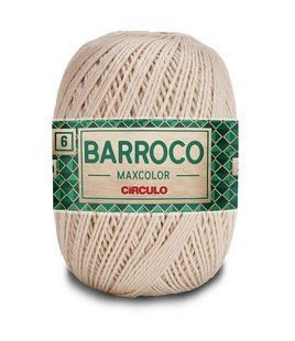 7684 BARROCO MAXCOLOR 6 пряжа (100% бавовна, 200гр. 226м. 6 мот. в уп.), молочний 1076519 фото