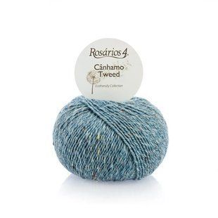 11 C&acirc;nhamo Tweed пряжа (71% вовна мериноса 10% коноплі 10% альпака 9% віскоза), колір Синій 50 г моток ROSARIOS 1082535 фото