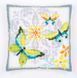PN-0163898 Набір для вишивання хрестом (подушка) Vervaco Butterflies and flowers "Метелики та квіти"