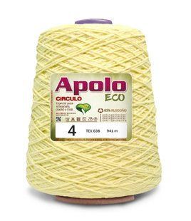 1074 APOLO ECO 4 пряжа (85% бавовна, 15% волокна, 600гр, 915м 1шт), молочний 1075491 фото