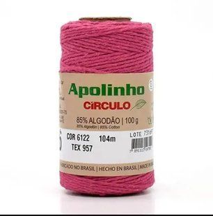 6122 APOLINHO 6 пряжа (85% бавовна , 15% інші волокна 100гр. 101м.), рожевий 1077977 фото