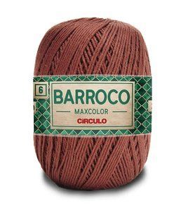 7738 BARROCO MAXCOLOR 6 пряжа (100% бавовна, 200гр. 226м), коричневий 1076526 фото