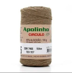7466 APOLINHO 6 пряжа (85% бавовна , 15% інші волокна 100гр. 101м.), темний льон 1077978 фото