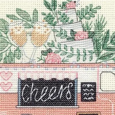 70-65233 Набір для вишивання хрестиком Wedding cheers/Весільні вітання DIMENSIONS 1080579 фото