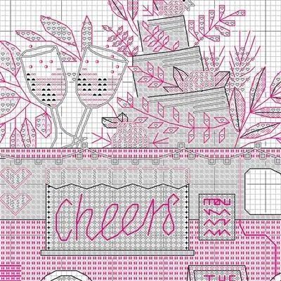 70-65233 Набір для вишивання хрестиком Wedding cheers/Весільні вітання DIMENSIONS 1080579 фото