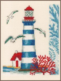 PN-0173175 Набір для вишивання хрестиком Vervaco, Lighthouse 18х21, аїда 14 1070704 фото