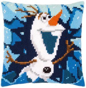 PN-0167294 Набір для вишивання хрестом (подушка) Vervaco Disney Olaf "Дісней Олаф" 1071729 фото