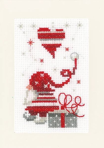 PN-0165989 Набір для вишивання хрестом (листівки) Vervaco Christmas gnomes "Різдвяні гноми" 1068209 фото