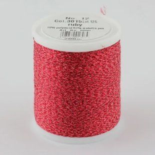 3015/9806 Glamour №12 віскозна нитка з металізованим ефектом, 200м 1063585 фото