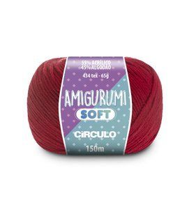 3588 AMIGURUMI SOFT пряжа (55% акрил, 45% бавовна, 65гр. 150м. ), бордовий 1075879 фото