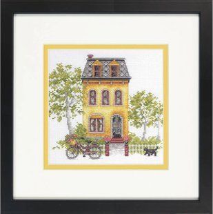 70-65226 Набір для вишивання хрестиком &laquo;Yellow House//Жовтий будиночок&raquo; DIMENSIONS 1080568 фото