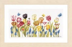 PN-0155747 Набір для вишивки хрестом LanArte Tulips "Тюльпани" 1062721 фото