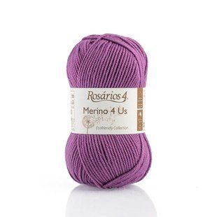 46 Merino 4 Us пряжа (100% мериносова вовна - без мулесингу), колір Бузок 50 г моток ROSARIOS 1082694 фото