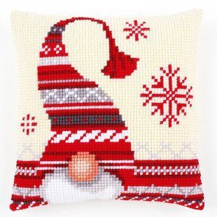 PN-0156877 Набір для вишивання хрестом (подушка) Vervaco Christmas Elf "Різдвяні гноми" 1060419 фото