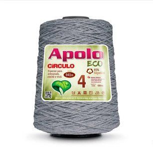 8473 APOLO ECO 4 пряжа (85% бавовна, 15% волокна, 600гр, 915м 1шт), сірий 1081332 фото