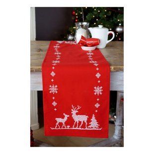 PN-0147225 Набір для вишивання хрестом (доріжка на стіл) Vervaco Christmas deers "Різдвяні олені" 1064416 фото