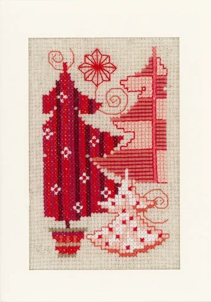 PN-0146572 Набір для вишивання хрестом (листівки) Vervaco Christmas motifs "Різдвяні мотиви" 1068207 фото