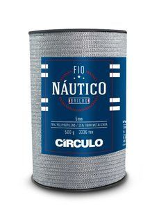 8261 FIO NAUTICO BRILHO пряжа (75% поліпропілен і 25% метал. фібра, 500гр. 150м. 1шт), світло-сірий 1076012 фото