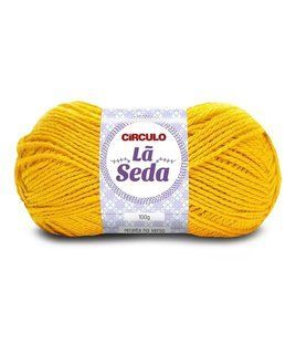 318 LA SEDA пряжа (70% акрил 30% вовна, 100гр. 166м. ), жовтий 1075428 фото