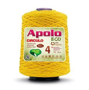 1660 APOLO ECO 4 пряжа (85% бавовна, 15% волокна, 600гр, 915м 1шт), жовтий 1081300 фото