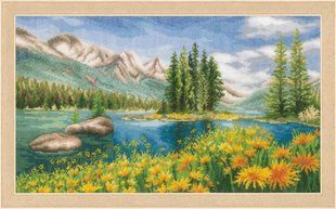 PN-0174811 Набір для вишивки хрестом Vervaco Mountain landscape "Гірський краєвид" 1066429 фото