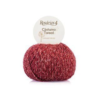 27 C&acirc;nhamo Tweed пряжа (71% вовна мериноса 10% коноплі 10% альпака 9% віскоза ), колір Бордо 50 г моток ROSARIOS 1082542 фото