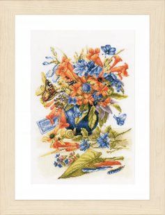 PN-0156103 Набір для вишивки хрестом LanArte Flower vase "Квіткова ваза" 1066529 фото