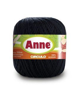 8990 ANNE пряжа (100%мерс.бавовна, 74гр. 250м), чорний 1076153 фото