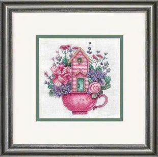 70-65232 Набір для вишивання хрестиком Teacup house/Чайний будинок DIMENSIONS 1080578 фото