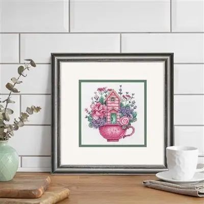 70-65232 Набір для вишивання хрестиком Teacup house/Чайний будинок DIMENSIONS 1080578 фото
