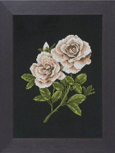 PN-0008337 Набір для вишивки хрестом LanArte Roses on black "Троянди на чорному" " 1071265 фото