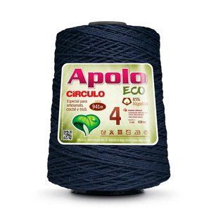 2934 APOLO ECO 4 пряжа (85% бавовна, 15% волокна, 600гр, 915м 1шт), темно синій 1081320 фото