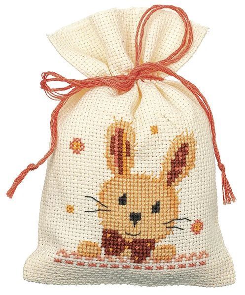PN-0187953 Набір для вишивання хрестом (мішечки для саше) Vervaco Sweet bunnies "Солодкі зайчики" 1073253 фото