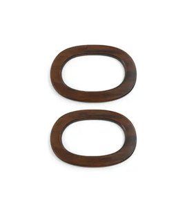 10 OVAL WOODEN HANDLE (Дерев'яна ручка для сумки ,фурнітура) 1 шт. 1080645 фото