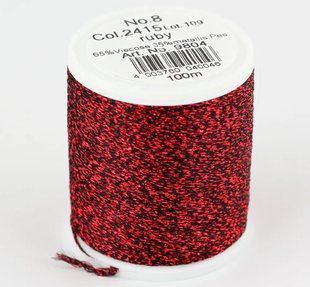 2415/9804 Glamour №8 віскозна нитка з металізованим ефектом, 100м 1062394 фото