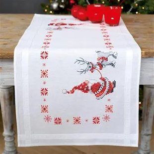 PN-0150617 Набір для вишивання хрестом (доріжка на стіл) Vervaco Chistmas elves "Різдвяні ельфи" 1066566 фото