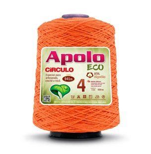 4445 APOLO ECO 4 пряжа (85% бавовна, 15% волокна, 600гр, 915м 1шт), помаранчевий 1081322 фото