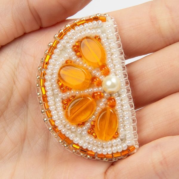 БП-239 Набір для виготовлення брошки Crystal Art "Апельсин" 1067812 фото