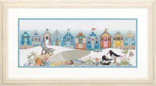70-35446 Набір для вишивання хрестиком Beach huts/Пляжні хатини DIMENSIONS 1080573 фото