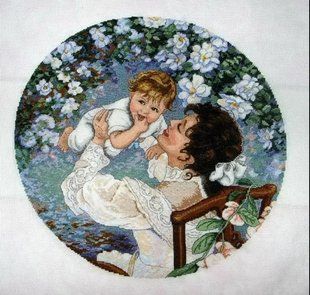 35139 Набір для вишивання хрестом Материнське щастя Mother's Joy, 30*30см, DIMENSIONS 1078435 фото