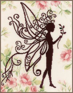 PN-0188894 Набір для вишивки хрестом LanArte Flower Fairy Silhouette "Квіткова фея силует" 1073272 фото