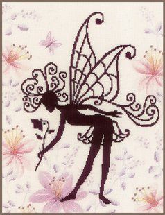 PN-0188915 Набір для вишивки хрестом LanArte Flower Fairy Silhouette "Квіткова фея силует" 1073271 фото